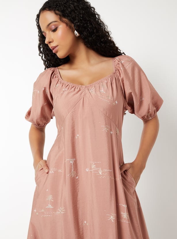 Women Printed A-line Dress