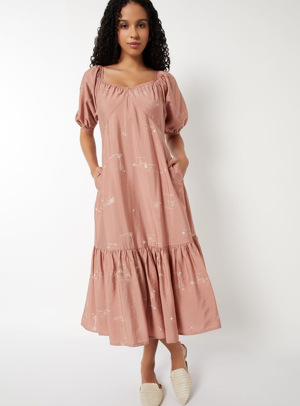 Women Printed A-line Dress