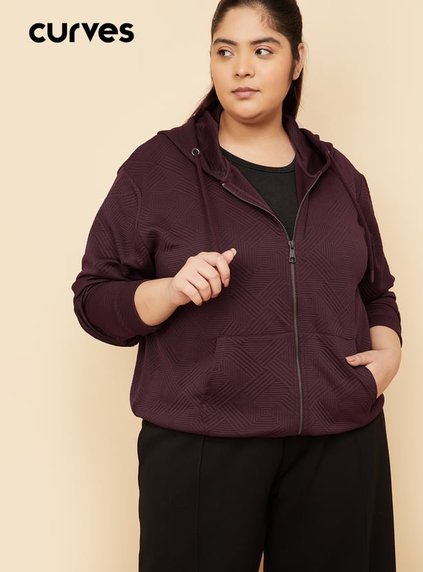 Women Knit Hooded Jacket