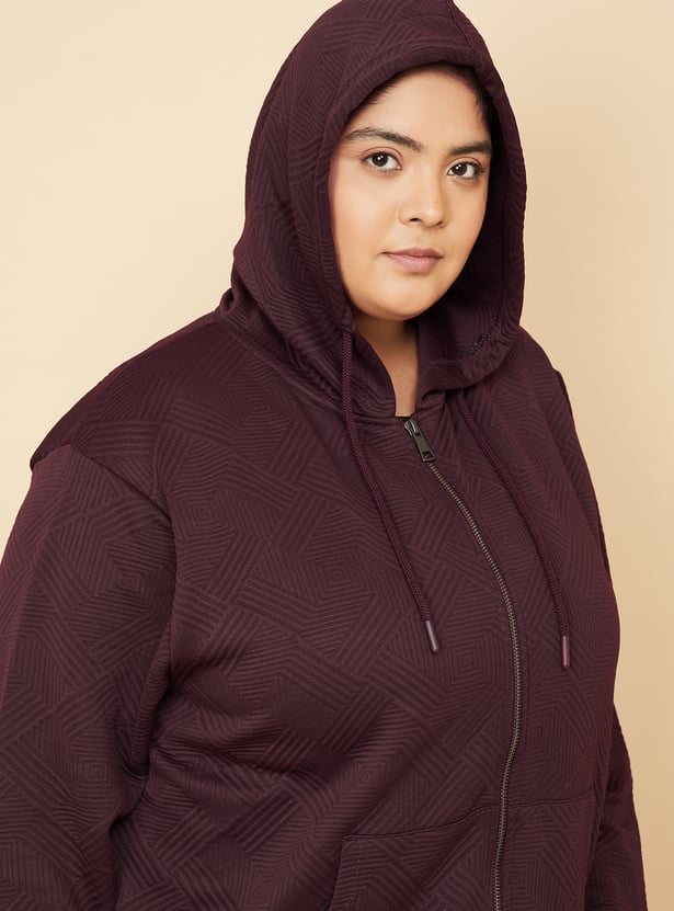 Women Knit Hooded Jacket