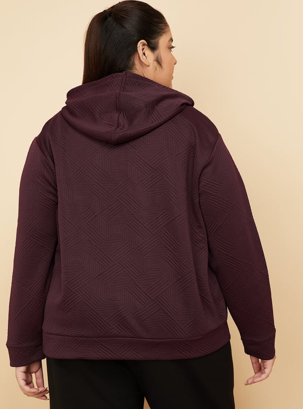 Women Knit Hooded Jacket