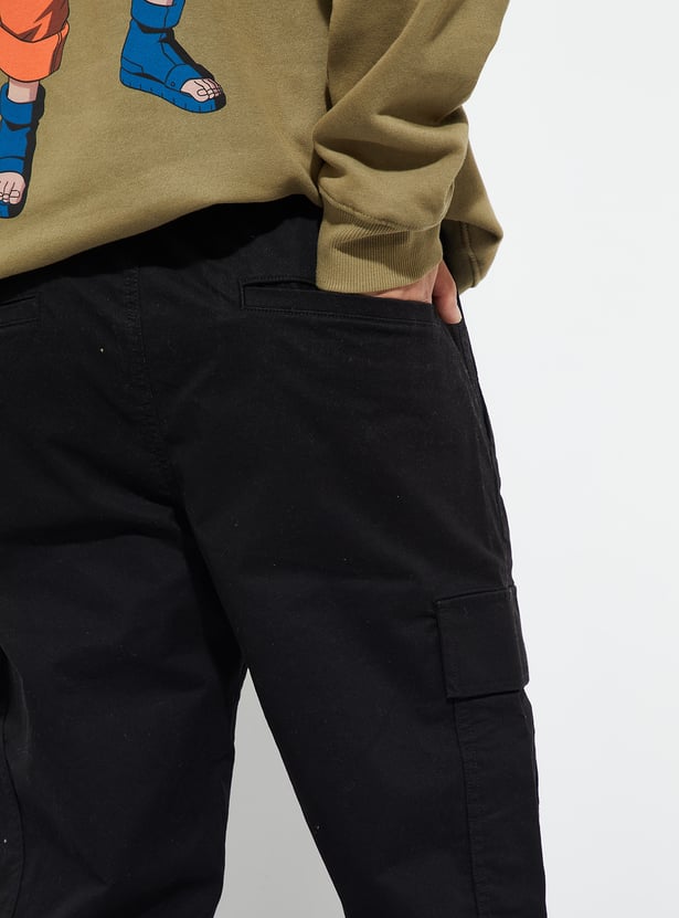 URB_N Men Relaxed Fit Solid Cargos