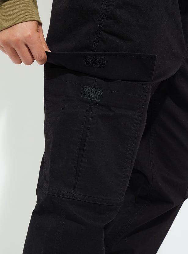 URB_N Men Relaxed Fit Solid Cargos