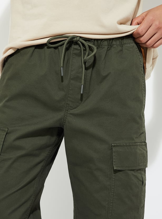 URB_N Men Relaxed Fit Solid Cargos