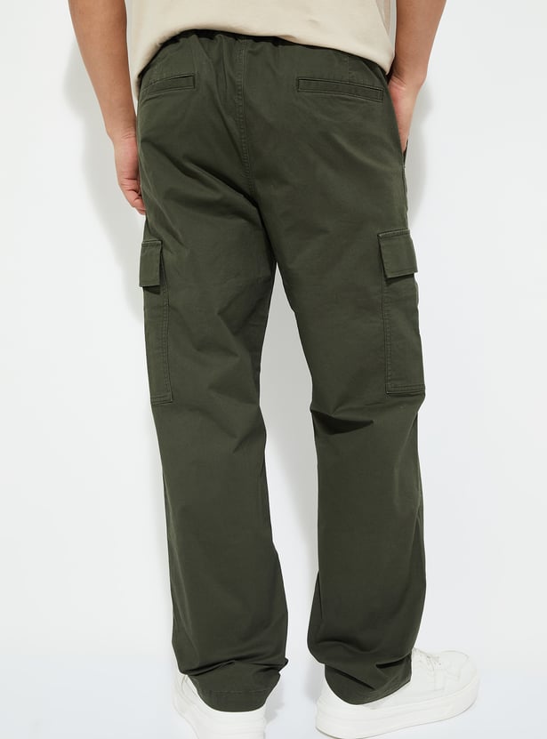 URB_N Men Relaxed Fit Solid Cargos
