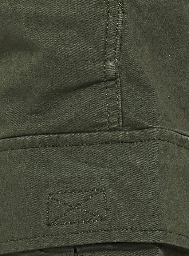 URB_N Men Relaxed Fit Solid Cargos