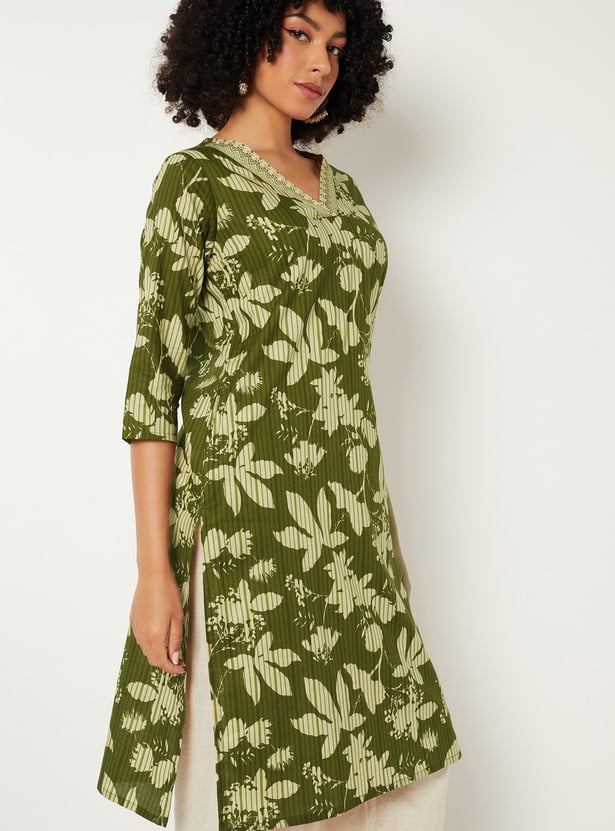 Women Printed Straight Kurta