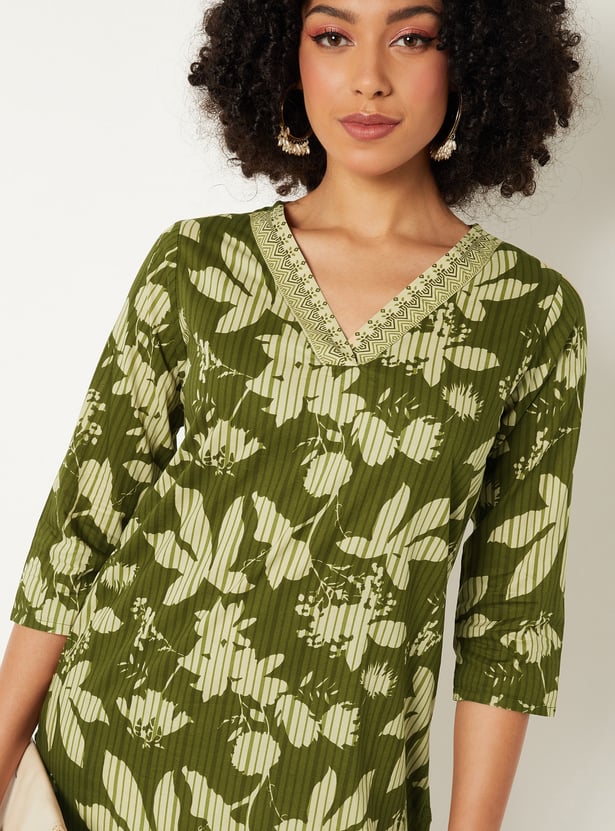 Women Printed Straight Kurta