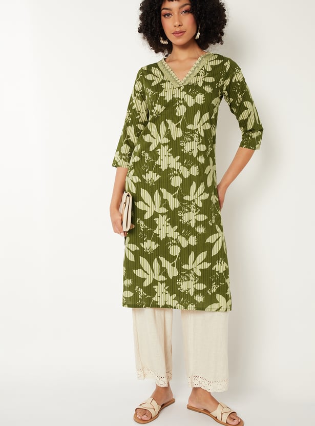Women Printed Straight Kurta