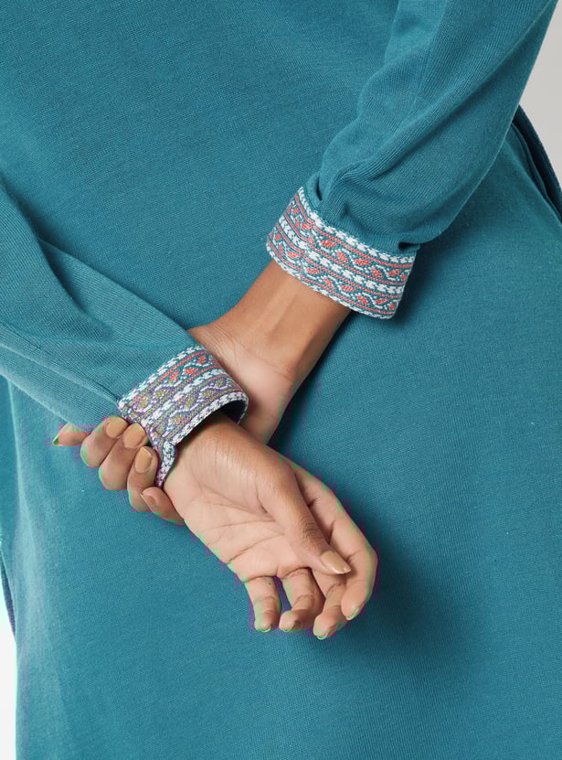 Women Knit Straight Winter Kurta