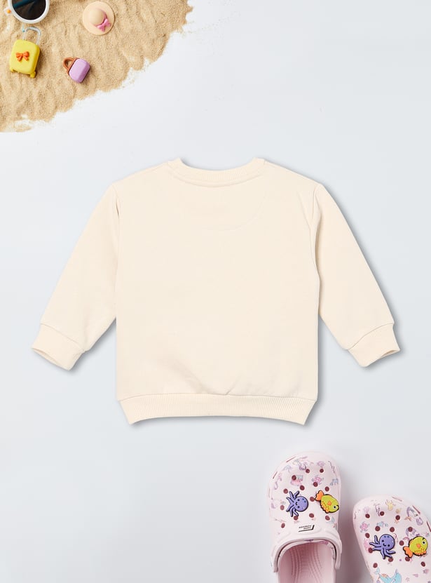 Girls Heart Applique Sweatshirt