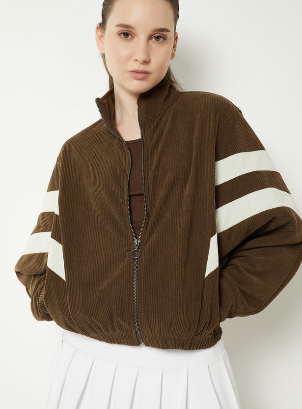 Women Corduroy Boxy Jacket