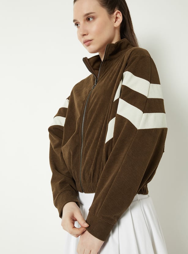 Women Corduroy Boxy Jacket