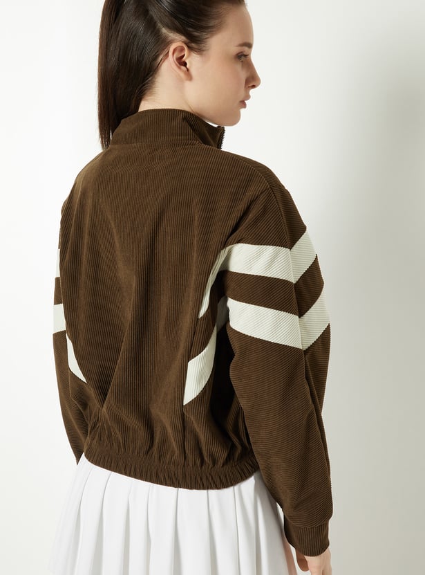 Women Corduroy Boxy Jacket