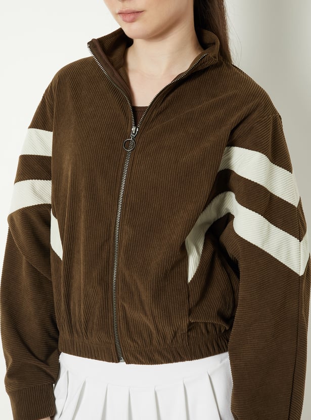 Women Corduroy Boxy Jacket