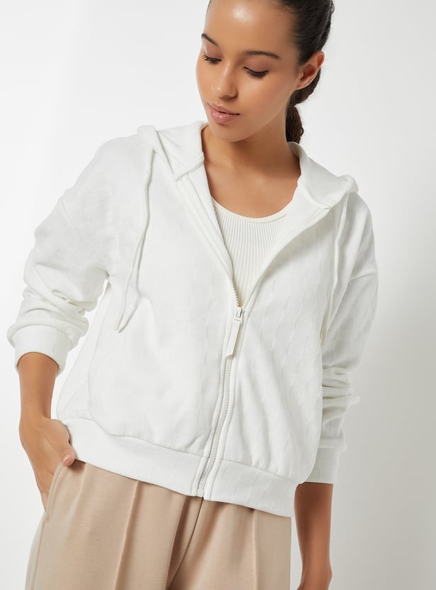 Women Patterned Hooded Jacket