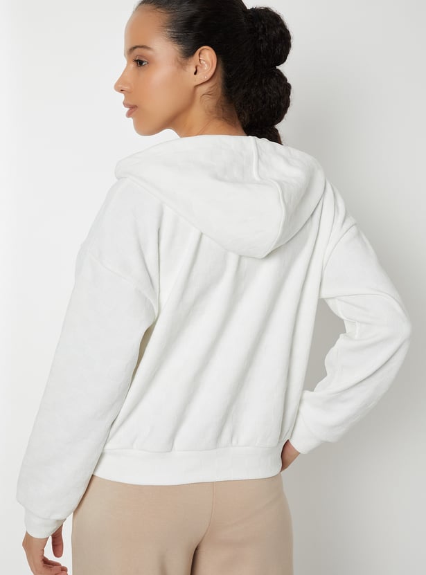 Women Patterned Hooded Jacket