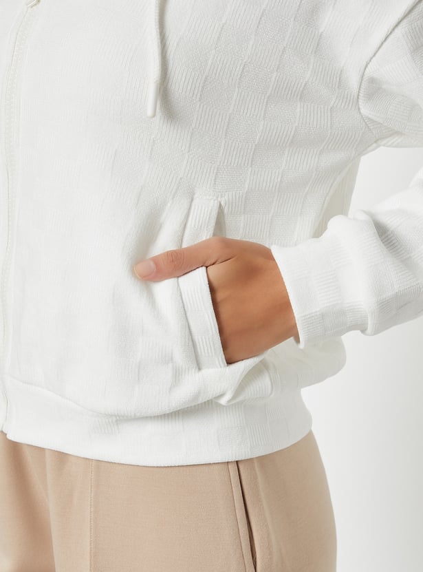 Women Patterned Hooded Jacket