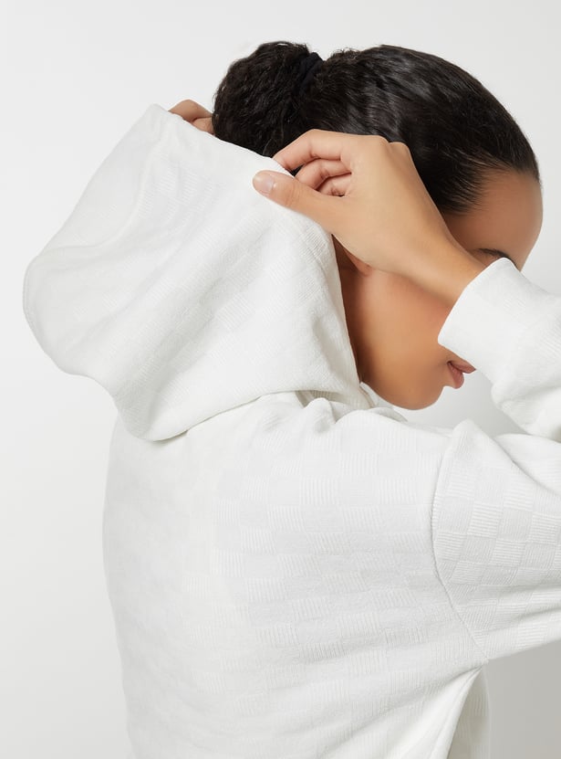 Women Patterned Hooded Jacket