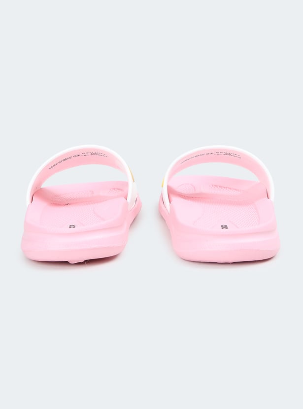 Girls Text Print Sliders