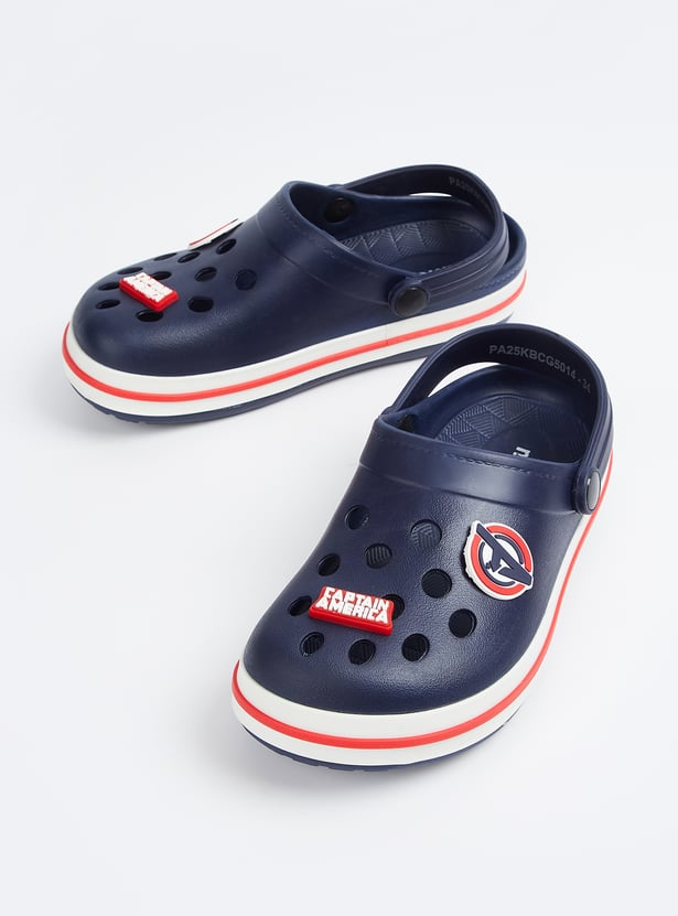 Boys Captain America Clogs with Charms
