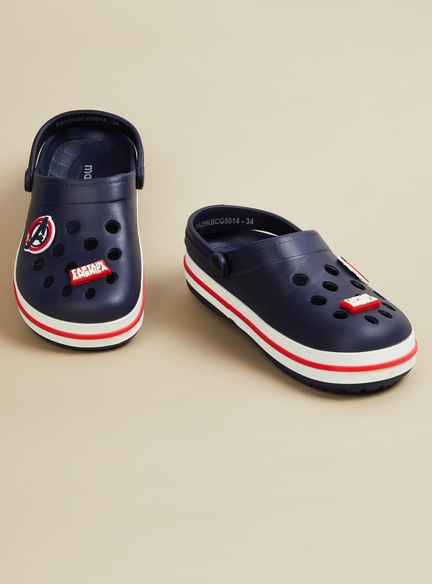 Boys Captain America Clogs with Charms