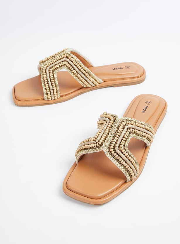 Women Beaded Flats