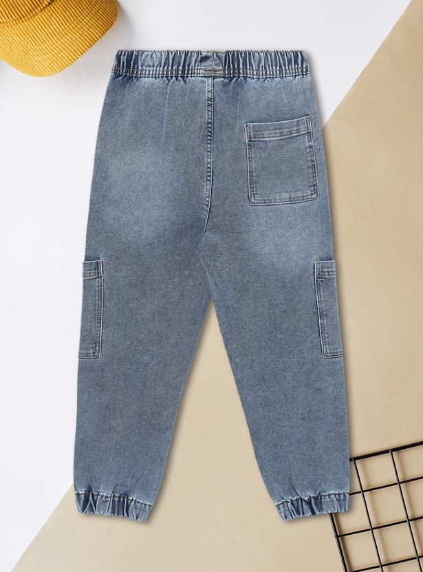 Boys Washed Denim Joggers