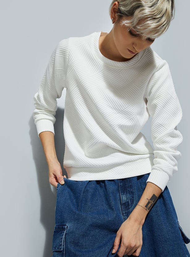 ALAYA F x URB_N Women Patterned Sweatshirt