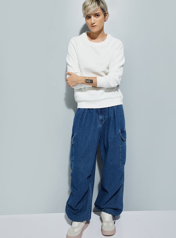 ALAYA F x URB_N Women Patterned Sweatshirt