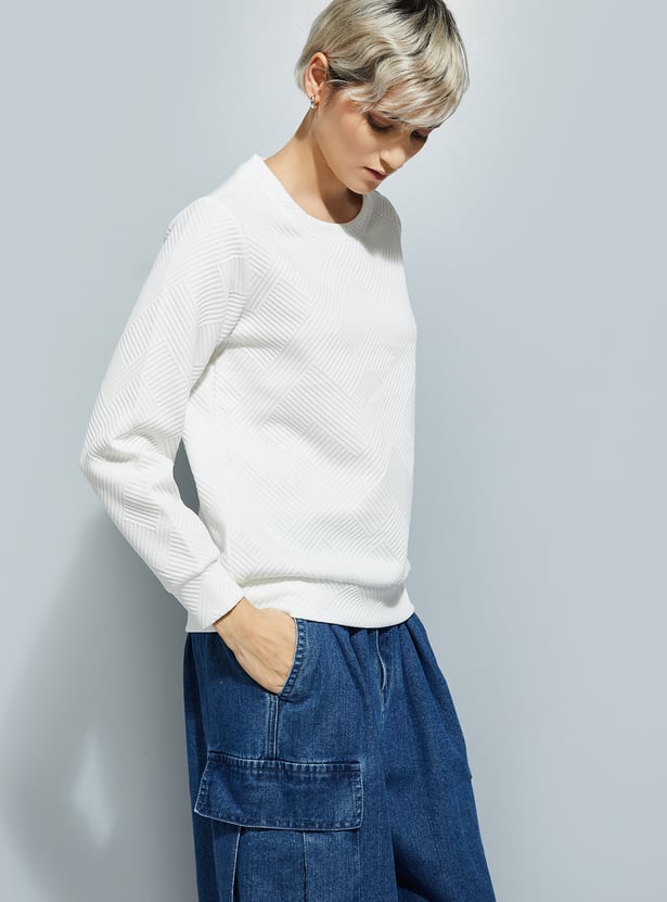 ALAYA F x URB_N Women Patterned Sweatshirt