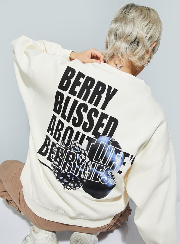 ALAYA F x URB_N Women Printed Oversized Sweatshirt