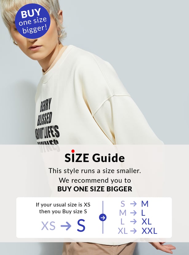 ALAYA F x URB_N Women Printed Oversized Sweatshirt