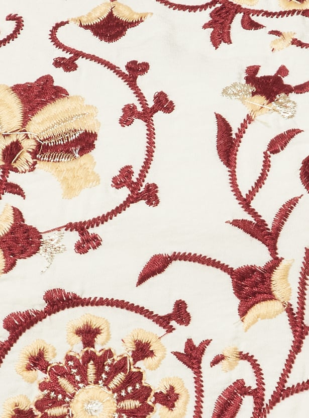 Women Embroidered Top with Palazzos and Shrug