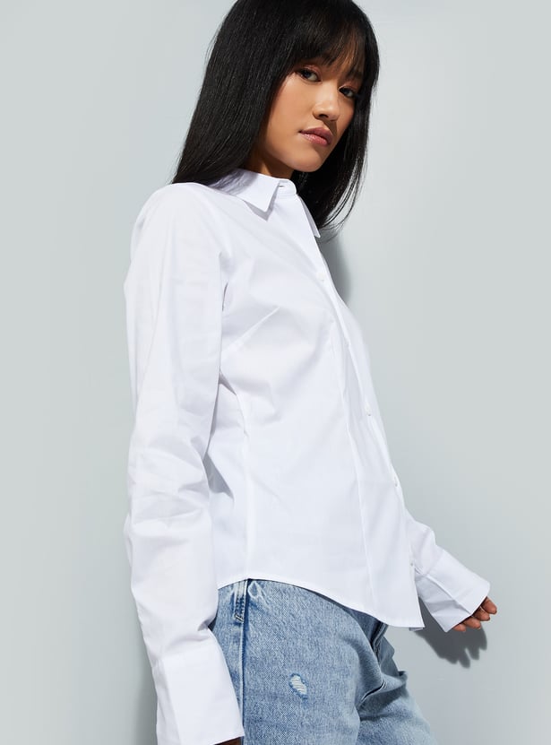 URB_N Women Striped Regular Fit Shirt