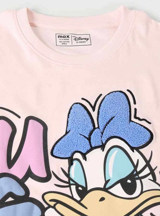 Girls Daisy Duck Print T-shirt