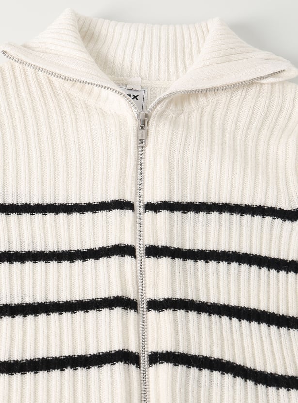 Buy Girls Striped Cardigan Online at just Rs. 999.0