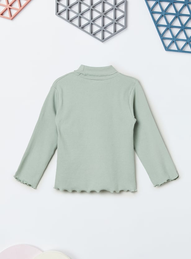 Girls Printed Dungaree with Top