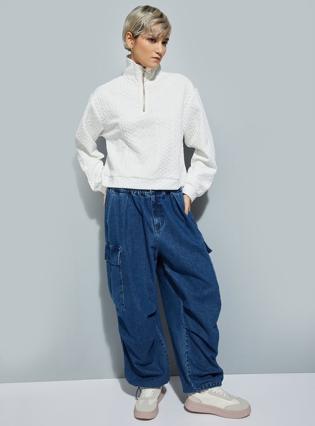 ALAYA F x URB_N Women Knit Sweatshirt