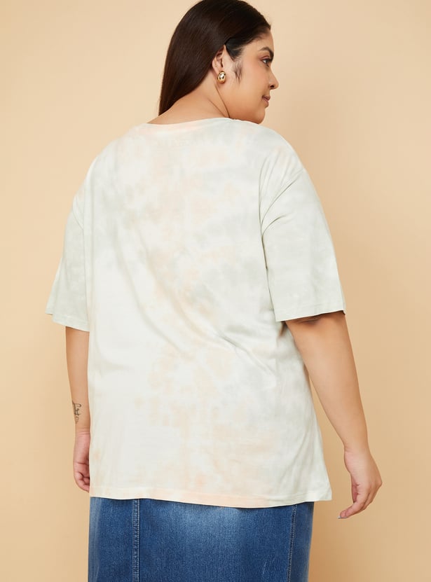 URB_N Women SpongeBob Print Oversized T-shirt