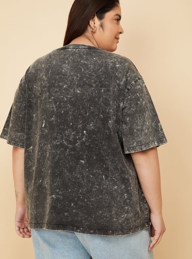 URB_N Mickey Acid Washed Oversized T-shirt