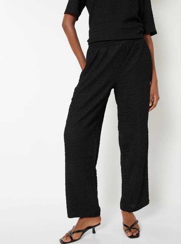 Women Textured Trousers