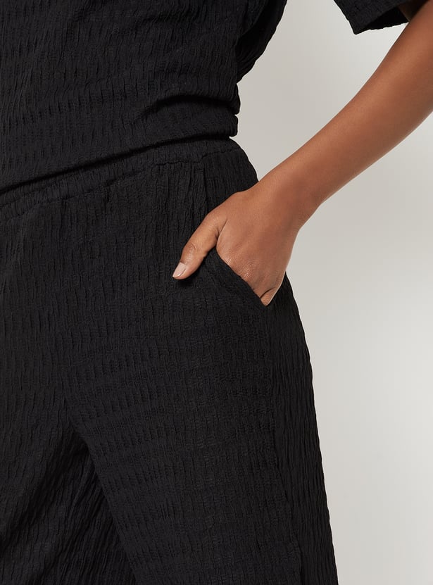 Women Textured Trousers