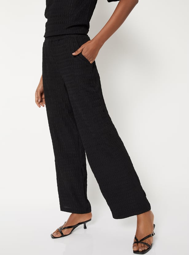 Women Textured Trousers