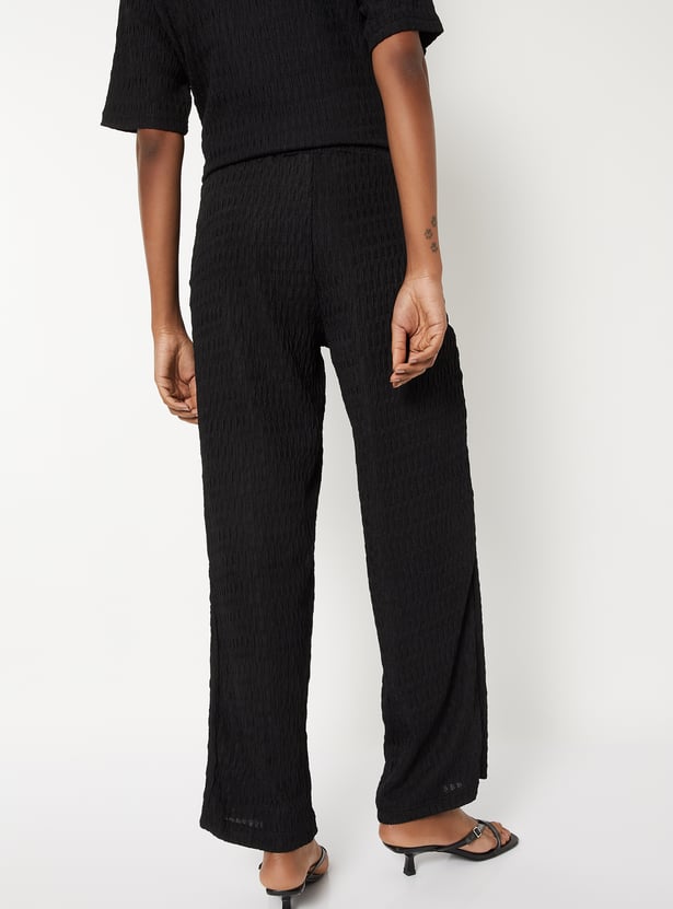 Women Textured Trousers