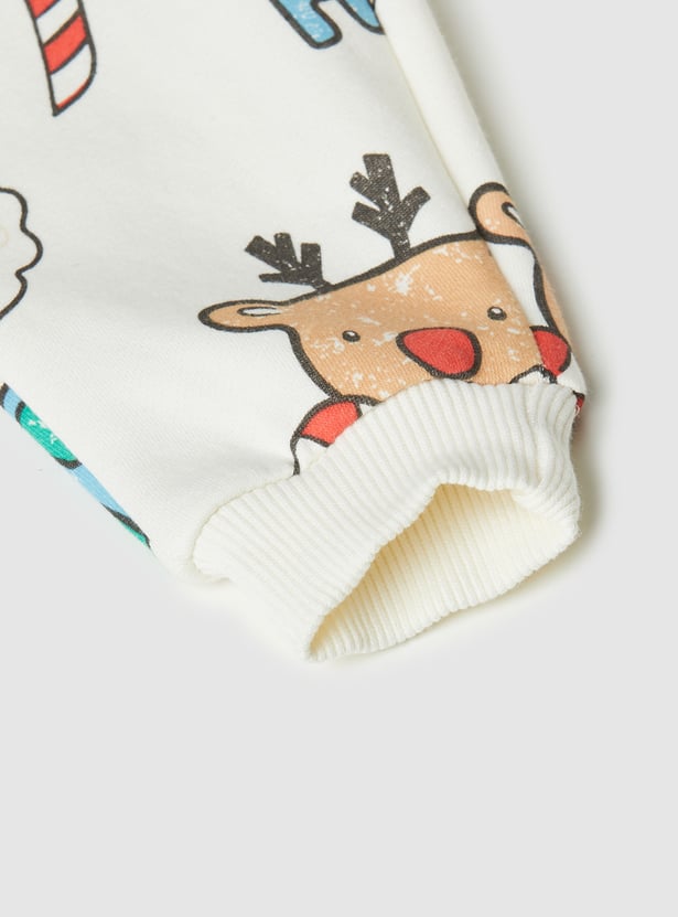 Boys Santa Claus Printed Joggers Set