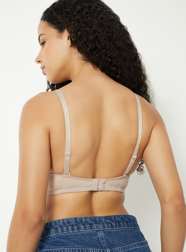 Women Solid Padded Non-Wired T-shirt Bra