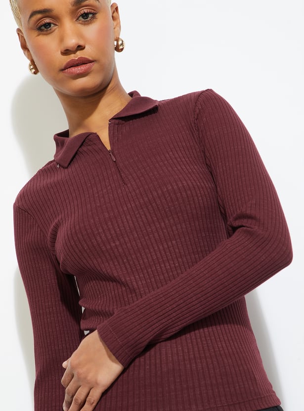 URB_N Women Ribbed Fitted Top