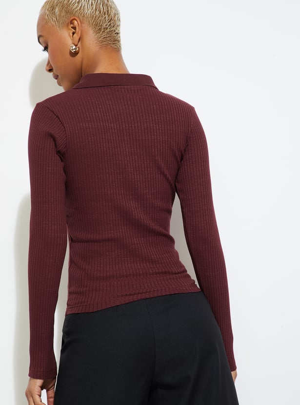 URB_N Women Ribbed Fitted Top