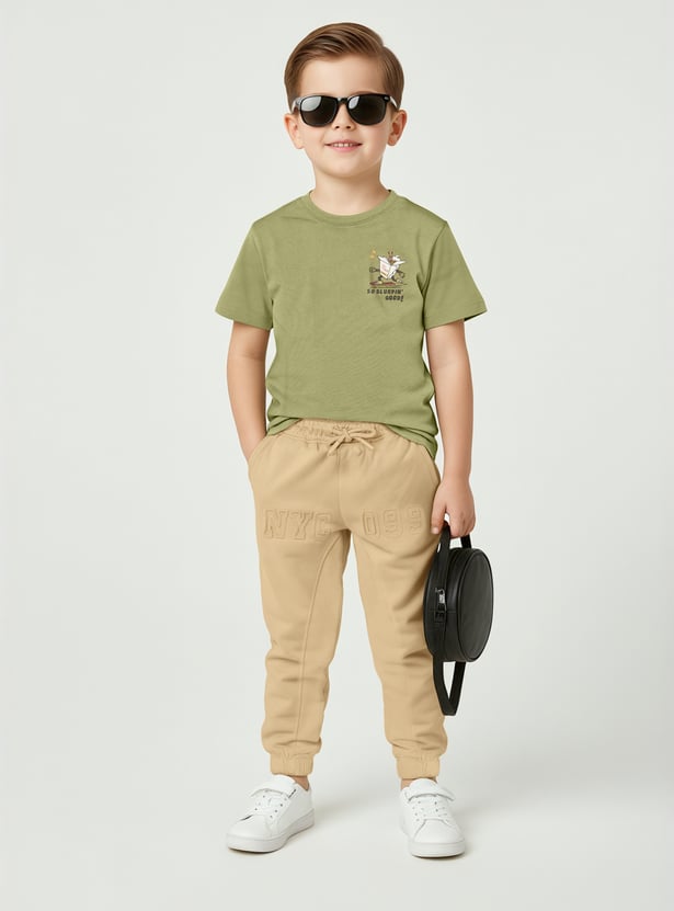 Boys Debossed Joggers